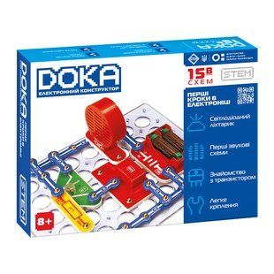 Електронний конструктор Doka Перші кроки в електроніці В 15 схем (D70710) D70710 фото