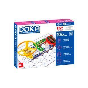 Електронний конструктор Doka Перші кроки в електроніці А 15 схем (D70709) D70709 фото